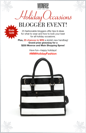 Monroe and Main Holiday Occasions Blogger Event