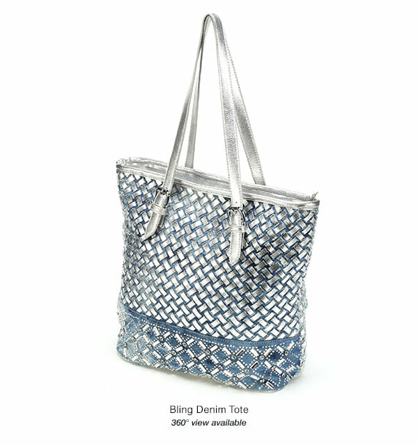 Bling Denim Tote