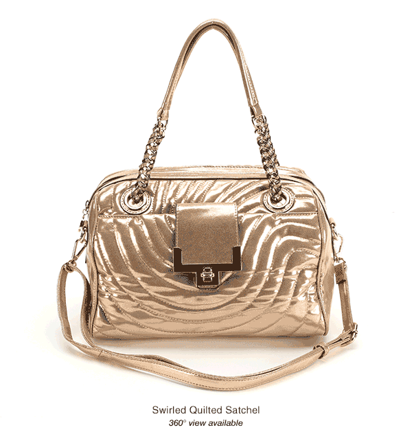 Swirled Quilted Satchel