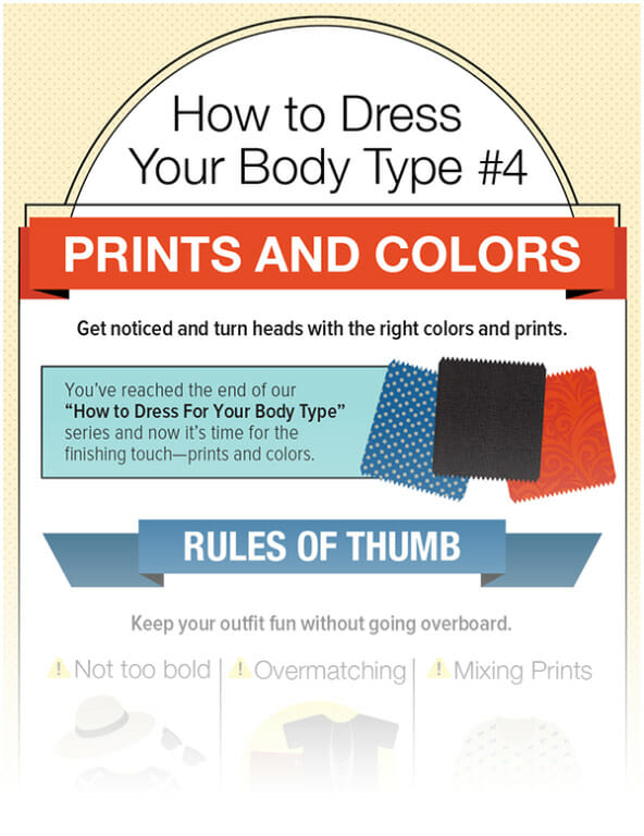 How to Dress Your Body Type Infographic Colors & Prints