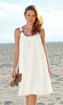 Woman in white cover-up