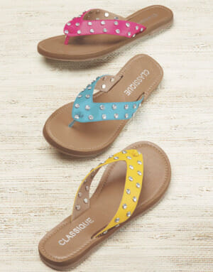 colorful thong sandals