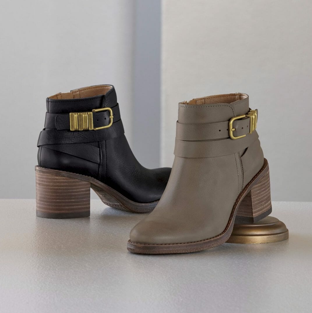 genuine leather bootie