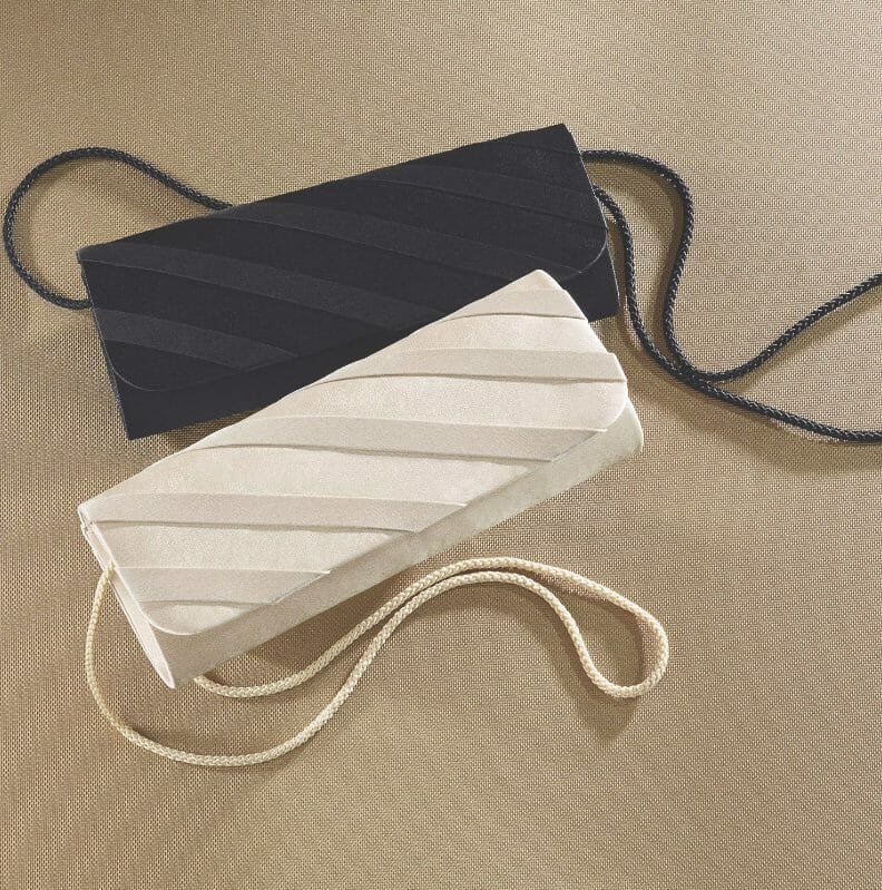 Diagonal Stripe Clutch