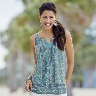 Women's Scarf Print Tank