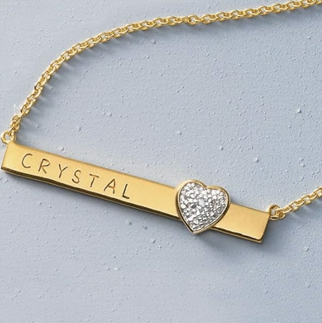 Name bar pendant