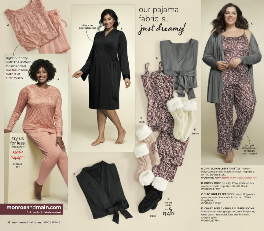 monroe+main fall catalog plus-size fashions