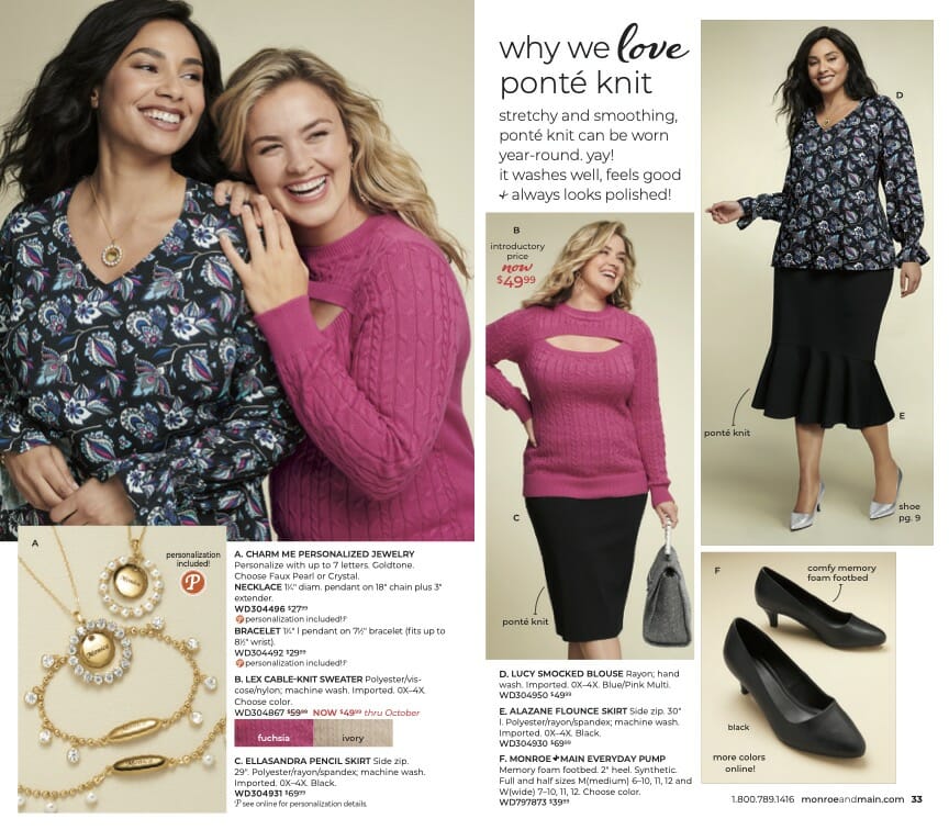 monroe+main fall catalog plus-size fashions
