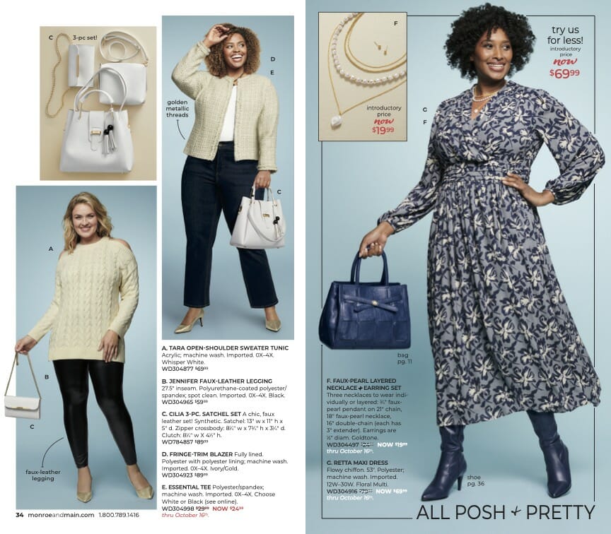 monroe+main fall catalog plus-size fashions