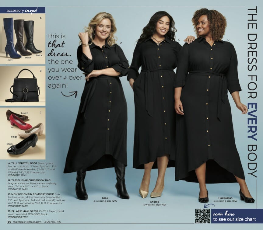 monroe+main fall catalog plus-size fashions