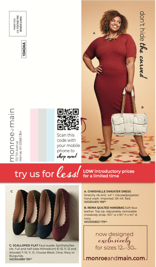 monroe+main fall catalog plus-size fashions