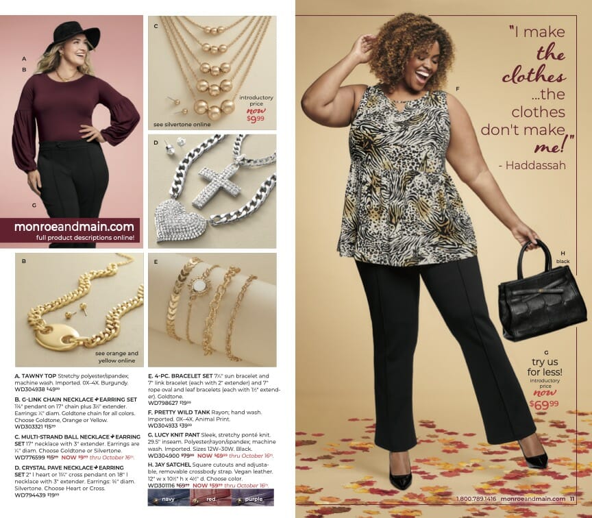 monroe+main fall catalog plus-size fashions