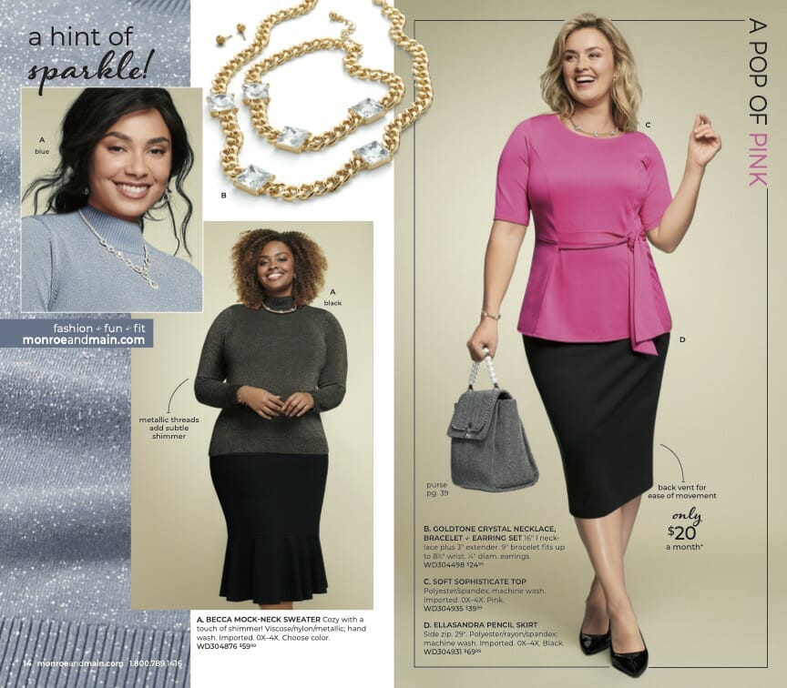 monroe+main fall catalog plus-size fashions