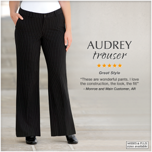 Flattering and versatile, our best-selling pant. The Audrey Trouser will fit and flatter any shape.