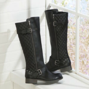 Boots with a zipper makes it easy to slide them right off when you step inside after a chilly autumn stroll.