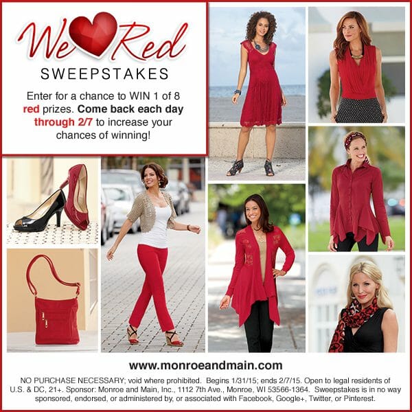 Monroe and Main We Heart Red Sweepstakes