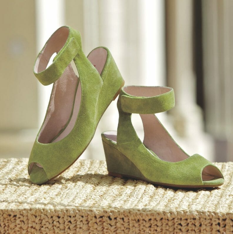 An ankle wedge is among the many sandals that are safe for work.