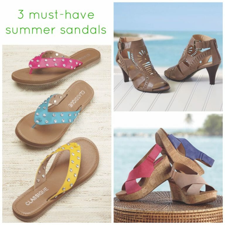 various styles of sandals for summer