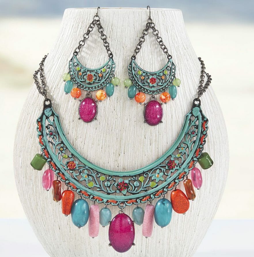 colorful jewelry set