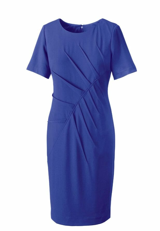 silhouette of a cobalt blue dress