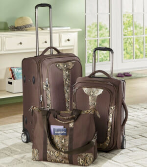 Brown 3-piece luggage set