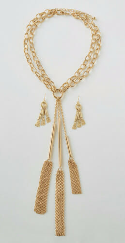 Tassel Necklace and Earring Set