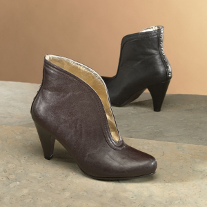 Brown or Black Stud Back Bootie