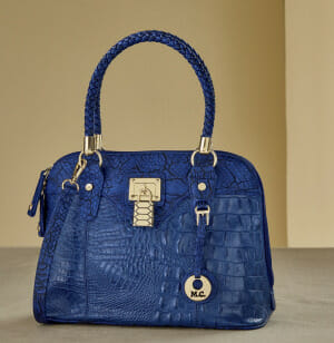 Blue braided purse