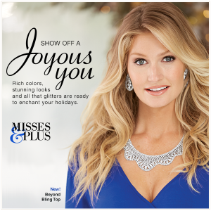 Woman in blue shirt and silvertone necklace and earrings