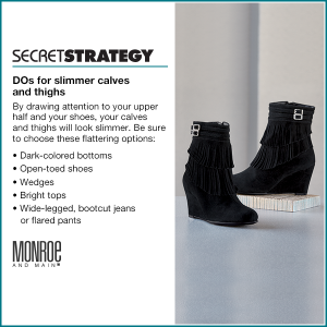 Black fringed wedged booties