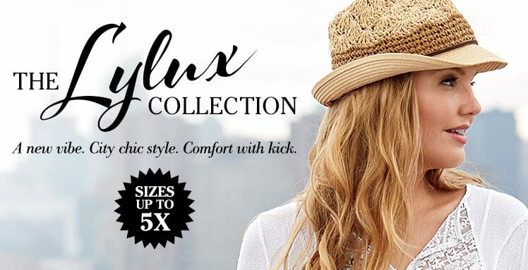 a description of Monroe and Main's new Lylux fashion collection with sizes up to 5X