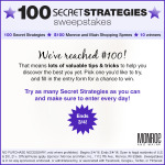 100 Secret Strategies Sweepstakes!