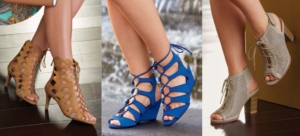 3 styles of ankle strap shoes