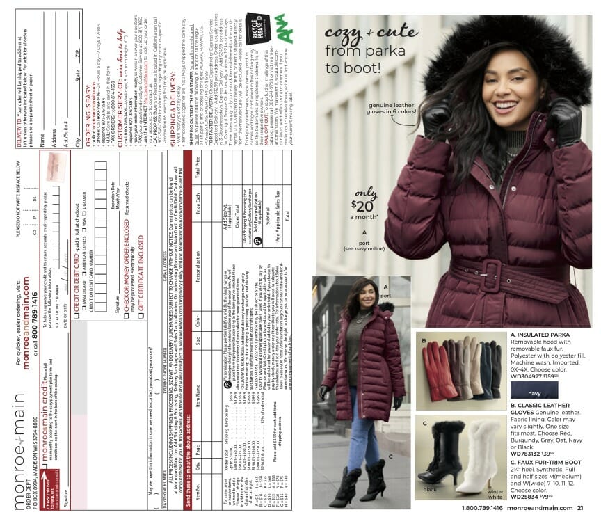 monroe+main fall catalog plus-size fashions