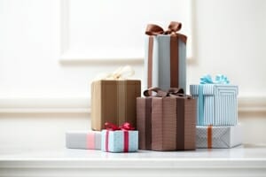 gift-wrapped packages